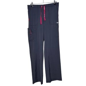 Carhartt Force Scrub Pants Women Small Gray Pink Regular Cargo CrossFlex Bootcut